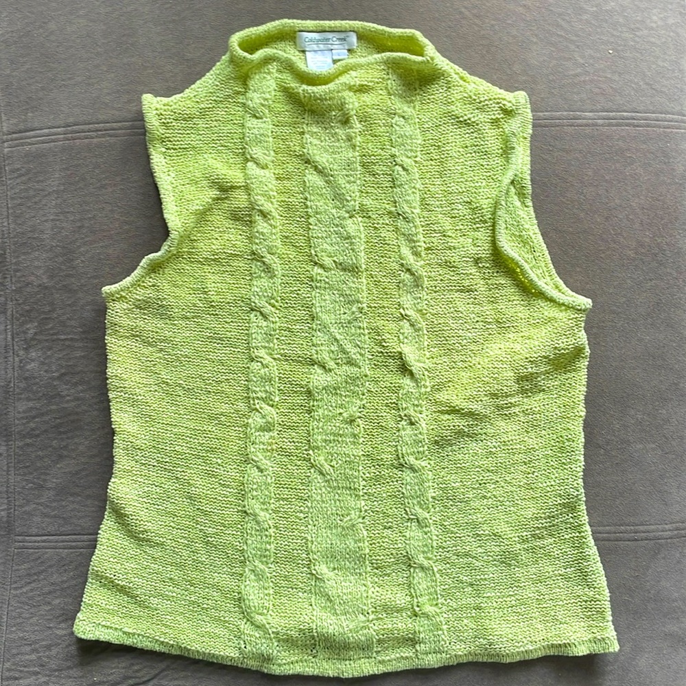 Large Green Sleeveless Coldwater Creek Shirt